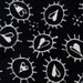 Sparkle Hearts Design Cotton Black and White - By the Yard- EK-QS26001A