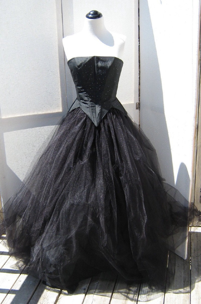 black full skirt ball gown