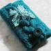 Teal Braided Cable Knit Phone Case iPhone, iPod Touch/Smartphone Cozy Hand Knit Handmade Blue Aqua Turquoise Butterfly