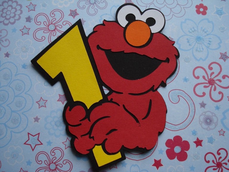 number 1 elmo happy 1st birthday