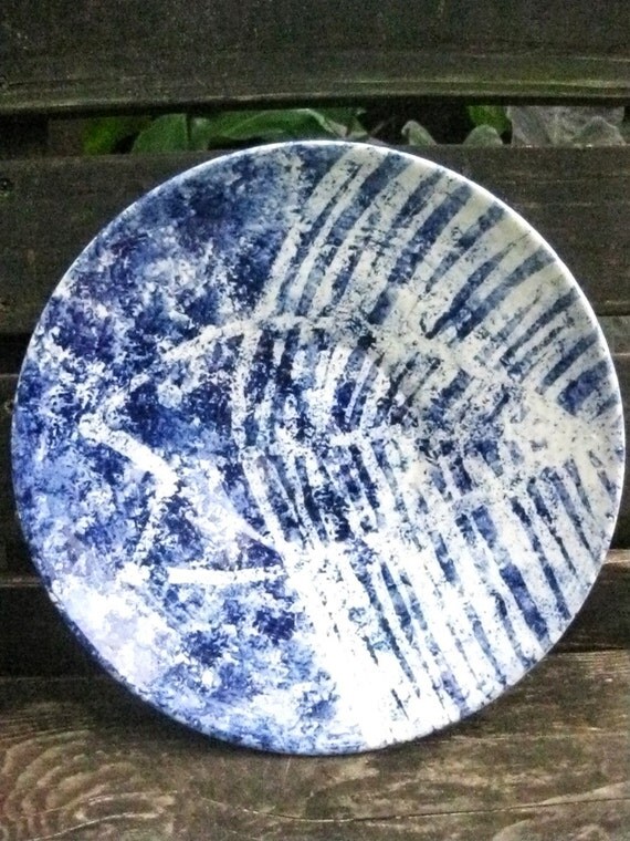 Blue and White Ceramic Fish platter/bowl