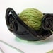 Dark Chocolate Brown Ceramic Yarn Bowl-knitting bowl