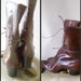 Vintage Victorian Boots brown leather size 9 narrow