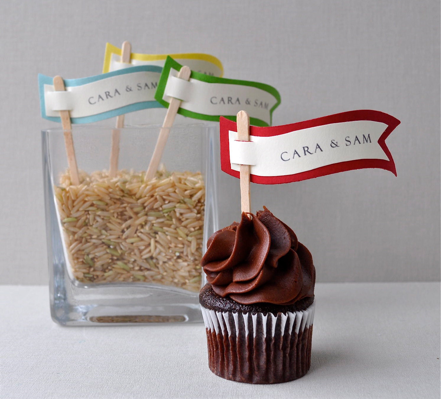 Personalized cupcake flags or cake topper by imeondesign Personalized cupcake flags or cake topper by imeondesign