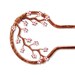 Light Pink Branches Metal Hair Fork