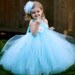 Custom Listing for Renee - Aqua Lovely Tutu Dress - for Weddings, Pageants, Birthdays and more