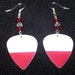Poland 2012 Olympic Games - Support Your Country Guitar Pick Earrings