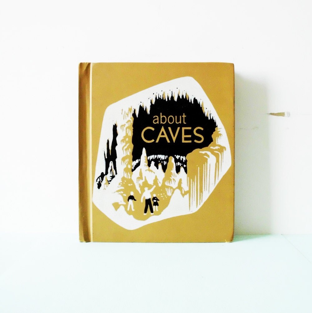 Mid Century Science Book..About Caves by AmeliaBedeliaVintage