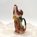 Vintage dog decanter, cork nose, pitcher, Japan