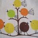 RARE Vintage Apron KIT Mod Birds COMPLETE