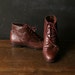 Amalie Granny Leather Ankle Brown Burgundy Women Size 8.5 1258 Vintage from Nowvintage on Etsy