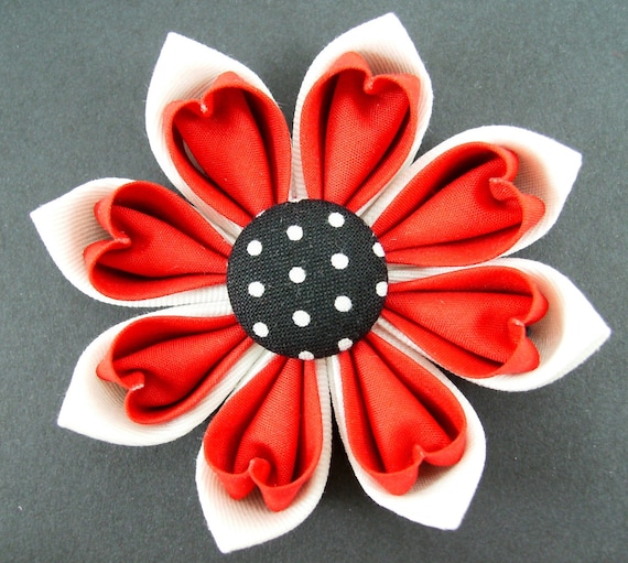 Kanzashi Fabric Flower Tutorial PDF 2 Double Petal