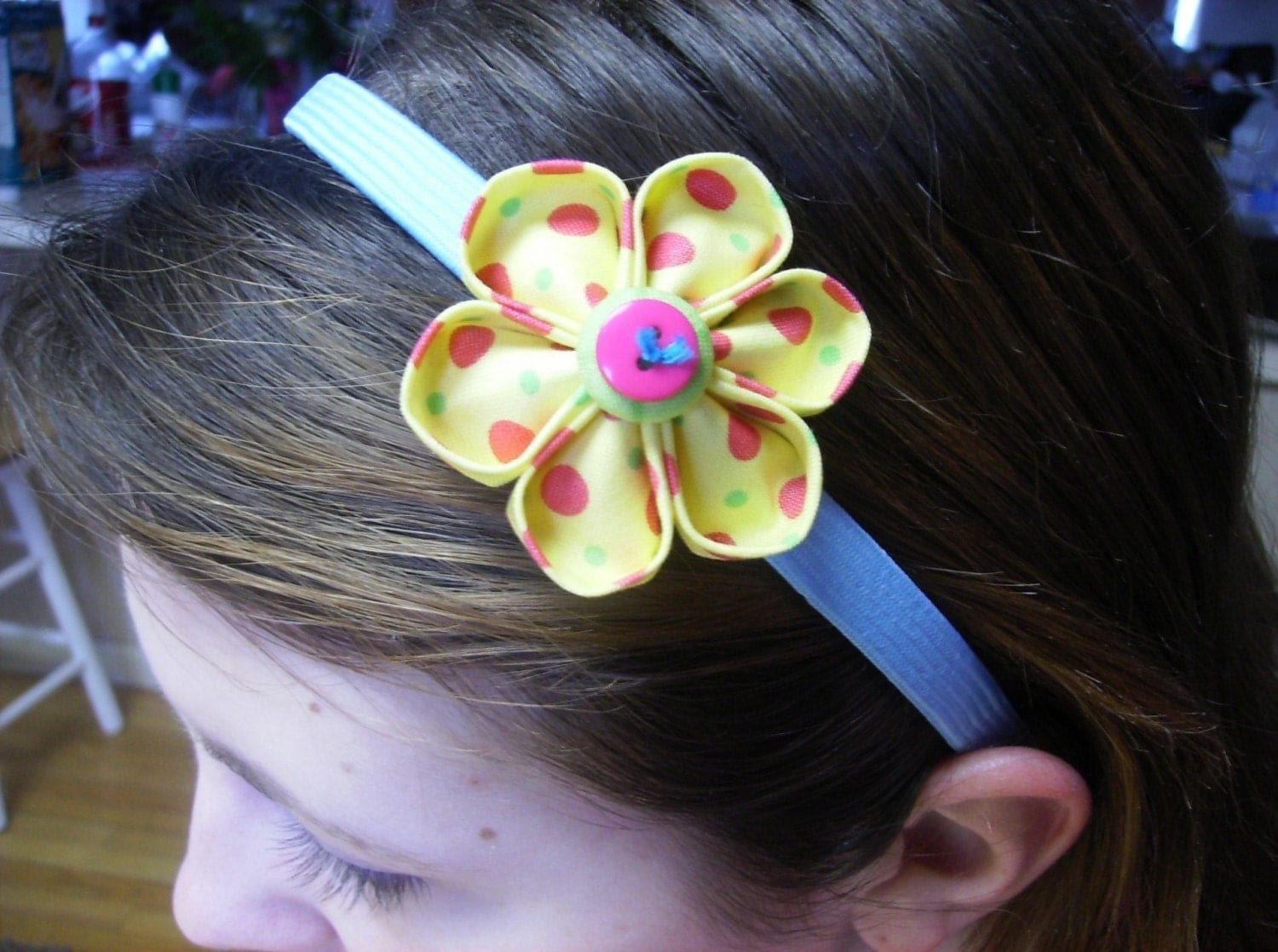 Kanzashi Style Fabric Flower PDF Tutorial 2 Handmade Flowers