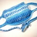 Surgical style Mask Hand Knitted Knit Blue and White