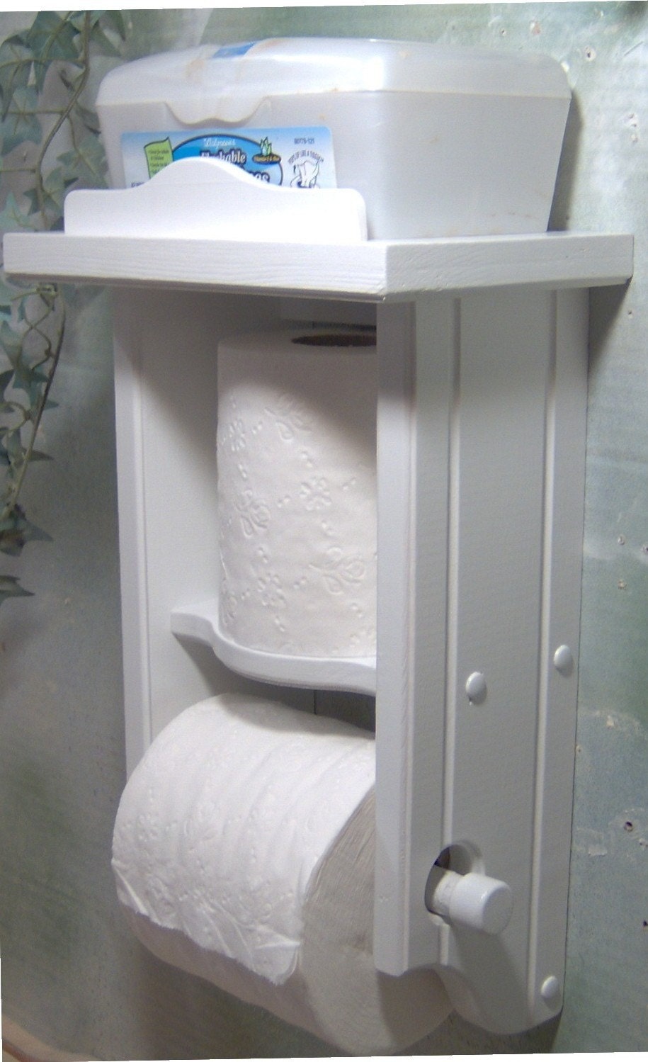 White and other colors toilet paper holder extra roll with