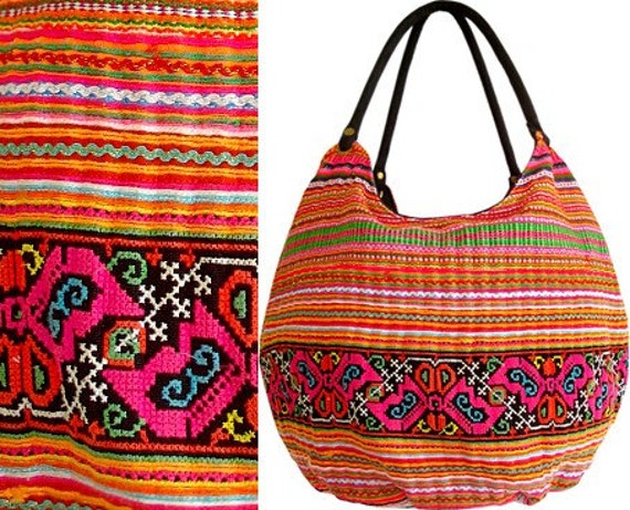 Items similar to Magnificent Shoulder Bag Handbag embroidery Ethnic ...