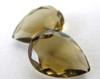 Vintage Rhinestone Smoked Topaz Pear Glass Jewel Transparent 18x13mm rhs0245 (2)