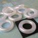 Vintage Lucite White Pearl Ring Beads, 1960s West Germany 20mm vpb0028 (10)