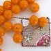 Vintage Beads. Tangerine Orange Glass, Japan, 8mm vgb0269 (18)