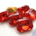 Vintage Rhinestone Jewel Siam Ruby Red Glass Octagon 10x8mm Czech rhs0167 (6)