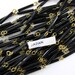 Vintage Glass Bead Chain. Black Bugle Connectors, Brass, chn0060 (3 feet)