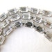 Vintage Rhinestone Chain Swarovski Crystal Baguette Prong Setting Silver 5x3mm chn0083 (7 inches)