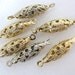 Vintage Beads Brass Filigree Gold Plated Connector Link Drop Charm 26mm vfd0179 (6)