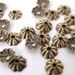 Antiqued Brass Tiny Flower Bead Cap Brass Ox Vintage Style 5mm bcp0004 (24)