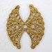Brass Filigree Winged Vintage Haskell Russian Gold Plate Finding 28mm flg0028 (1)