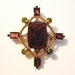 Vintage Brooch pin Purple & Green