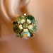 Pretty Vintage signed Weiss Earrings Aurora Borealis