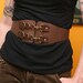 Madam Joannie Brown Leather Clip Belt burning man style