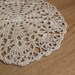 Vintage Style Crochet Natural Cotton Doily