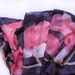 Blushing Magnolias silk scarf paint by hand. Floral Hand painted shawl in pink and black. Long floral silk scarf. MADE TO ORDER