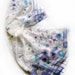 Hand painted silk scarf -White silk scarf-Summer scarf-Silk chiffon scarf