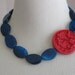 Navy Red patriotic Freedom necklace