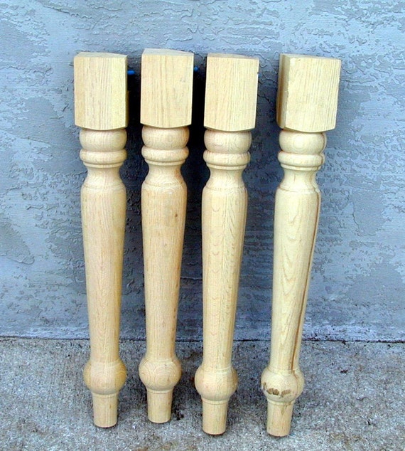 White Oak Tapered Table Legs Set of 4