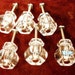 Set of 6 1 1/4 inch Glass Knobs