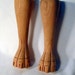 Pair of Solid Oak Claw Foot Legs