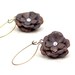 Metal Flower Earrings Fairy Rose Glam -Long Dangle Patina Floral