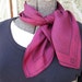 Anne Klein Silk Scarf in a Burgundy and Black Stripes
