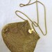 Carla Marchi Evening Bag, Vintage Gold Beaded Purse, Mid Century Fashion