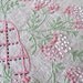 Vintage Embroidered Dresser Scarf, French Knot Embroidery, Natural Linen Scarf, Hand Embellished Textile