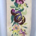 Vintage Wool Needlepoint, Handmade Bell Pull, Purple Blue and Green Floral Motif