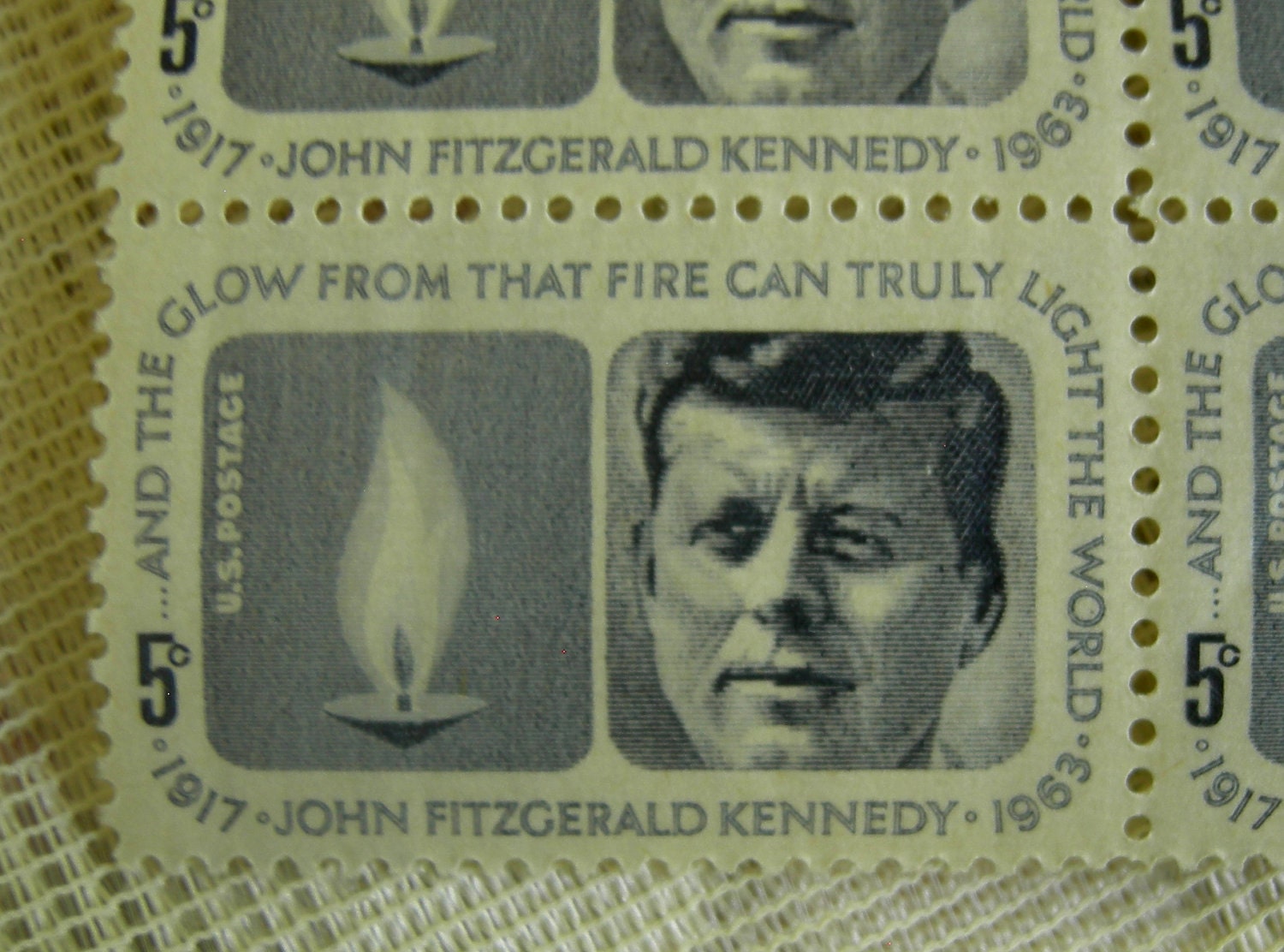 Plate Block Postage Stamps John F Kennedy 1917 to 1963