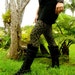 Large - Black and Gold Shipibo Leggings- Shipibo Clothing - Yoga - Dance - Ayahuaca clothing - Shipibo Pants