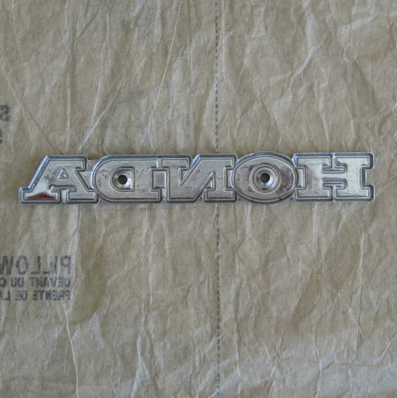 Vintage Honda Motorcycle Gas Tank Emblem circa 1970's