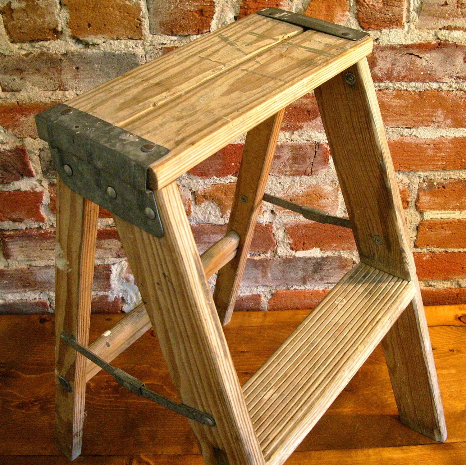 Vintage Wooden Step Ladder For Decorative Display   Il Fullxfull.253218358 