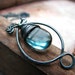 Riptide - wire wrapped fluorite and sterling silver necklace