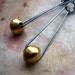 Sterling silver and brass earrings, minimalist, modern lines - The Trickster